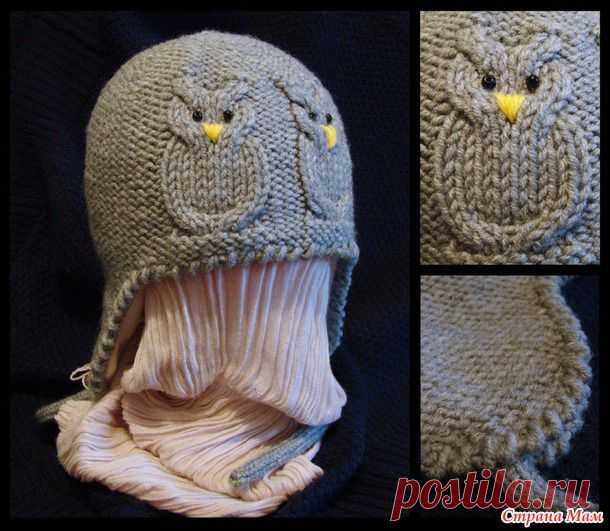 Шапка-ушанка "Owls" - Вязание - Страна Мам