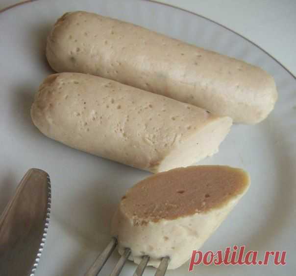 Домашняя варёная колбаса.