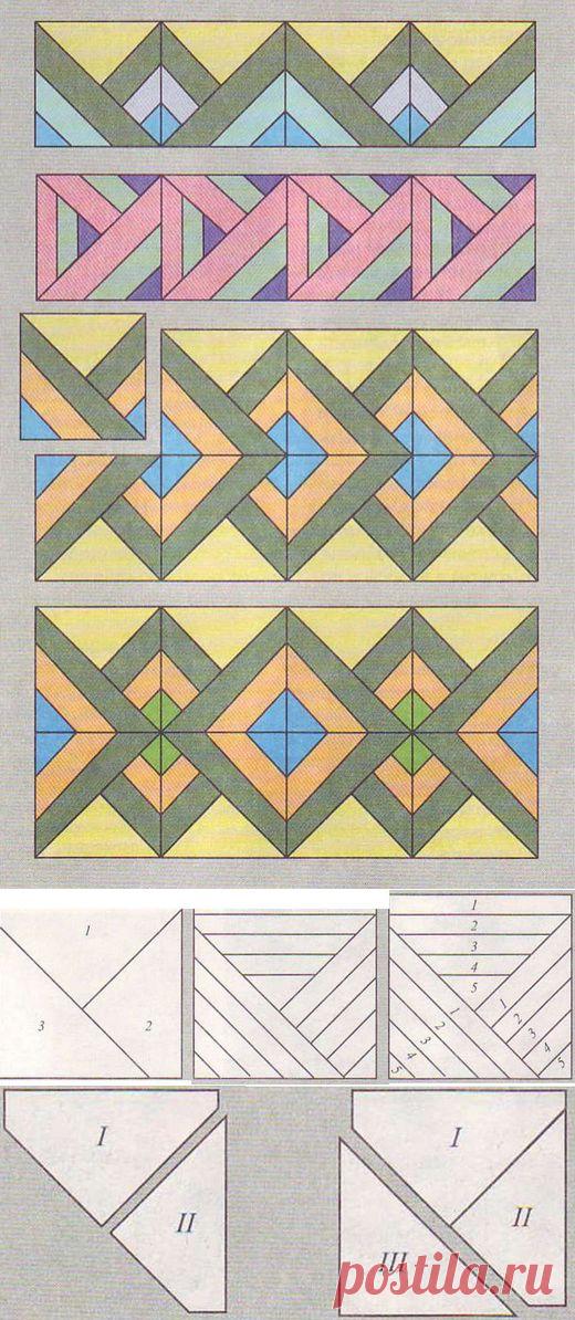 Лоскутные изделия по схеме – «Пашня».