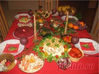 Cалаты на праздничный стол.