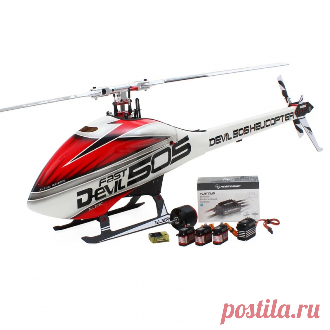 Alzrc devil 505 fast rc helicopter super combo with hobbywing 120a v4 brushless esc Sale - Banggood.com