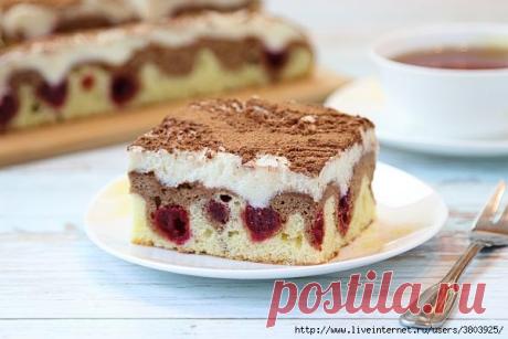 Пирог «Дунайские волны» (Donauwellen Kuchen) - практически торт, такой же праздничный и красивый!