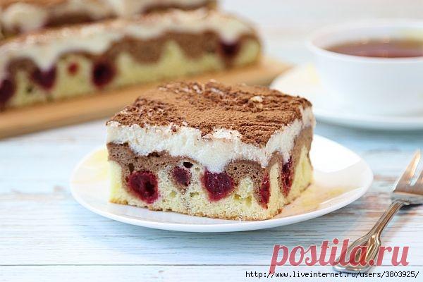 Пирог «Дунайские волны» (Donauwellen Kuchen) - практически торт, такой же праздничный и красивый!
