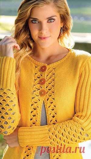 Желтый кардиган «Featurette» | DAMские PALьчики. ru