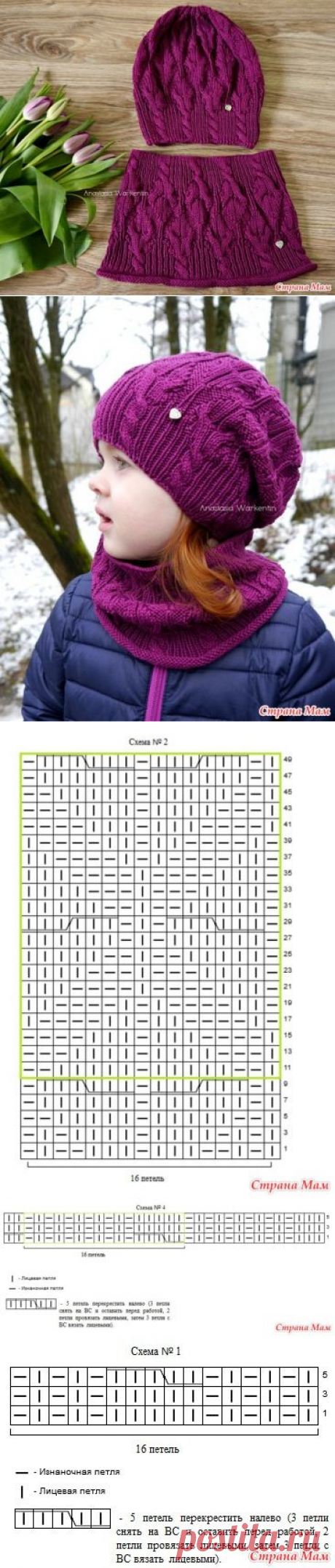 Шапка и снуд &quot;Tulpen&quot; + описание Опубликовала Anastasia Warkentin в группе Вязание