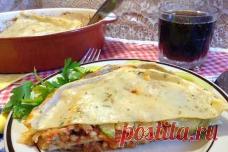 Лазанья с мясным соусом и кабачками | CityWomanCafe.com