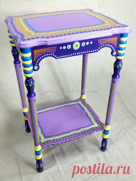 SOLD sample of CUSTOM WORK Vintage Side Table Custom от LisaFrick