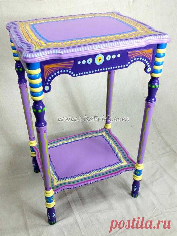 SOLD sample of CUSTOM WORK Vintage Side Table Custom от LisaFrick