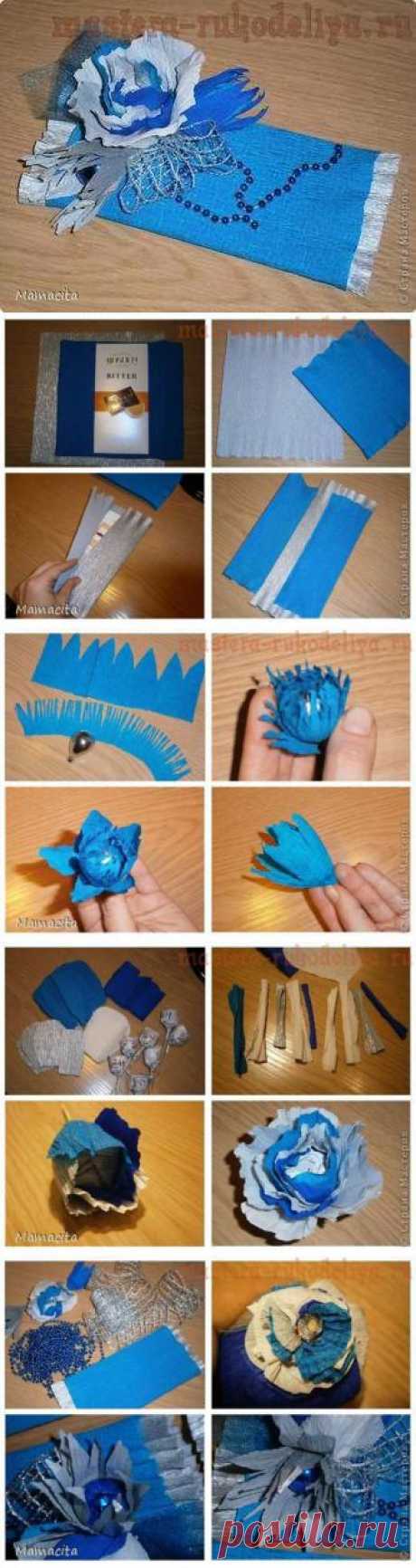 Мастер-класс по сладким букетам: Шоколадница в морозных тонах