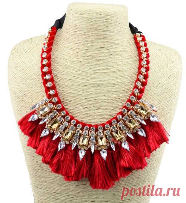 Universe of goods - Buy "2014 new European Style Gold Plated Metal Silk Ribbon Chain Crystal Rhinestone Tassels Pendant Necklace for women " for only 14.08 USD.