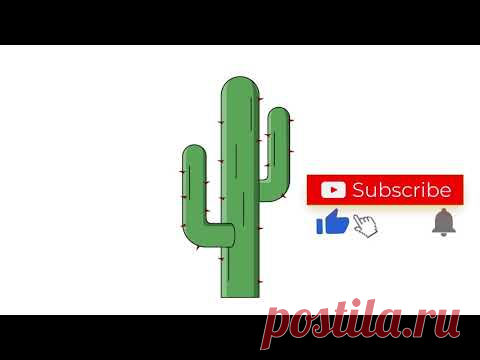 How to draw cactus - YouTube