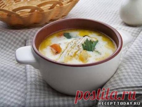 Рецепт: Сырный суп с курицей