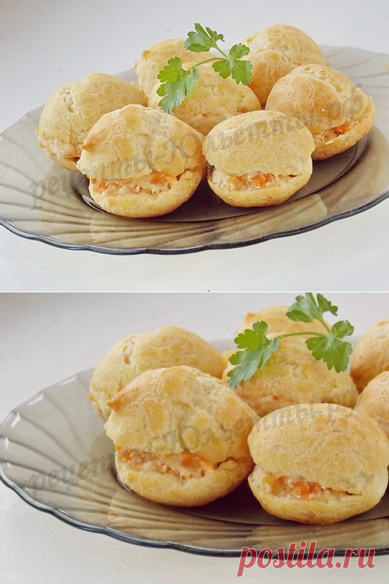 Закусочные профитроли с несладкой начинкой – селёдочной пастой!