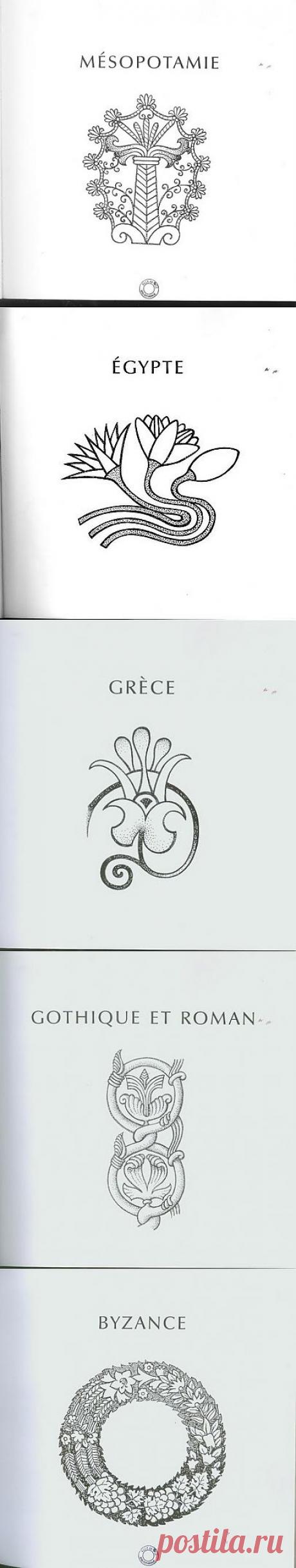 Узоры, цветочные мотивы, орнамент и шаблоны разных народностей.. Книга