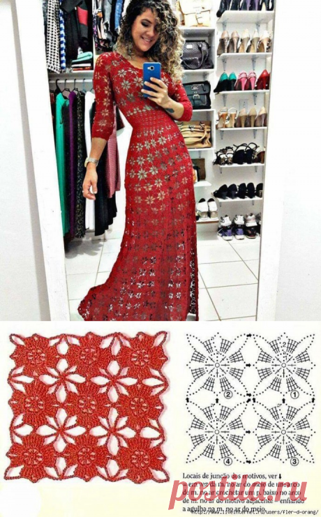 Милое платье, вязаное крючком