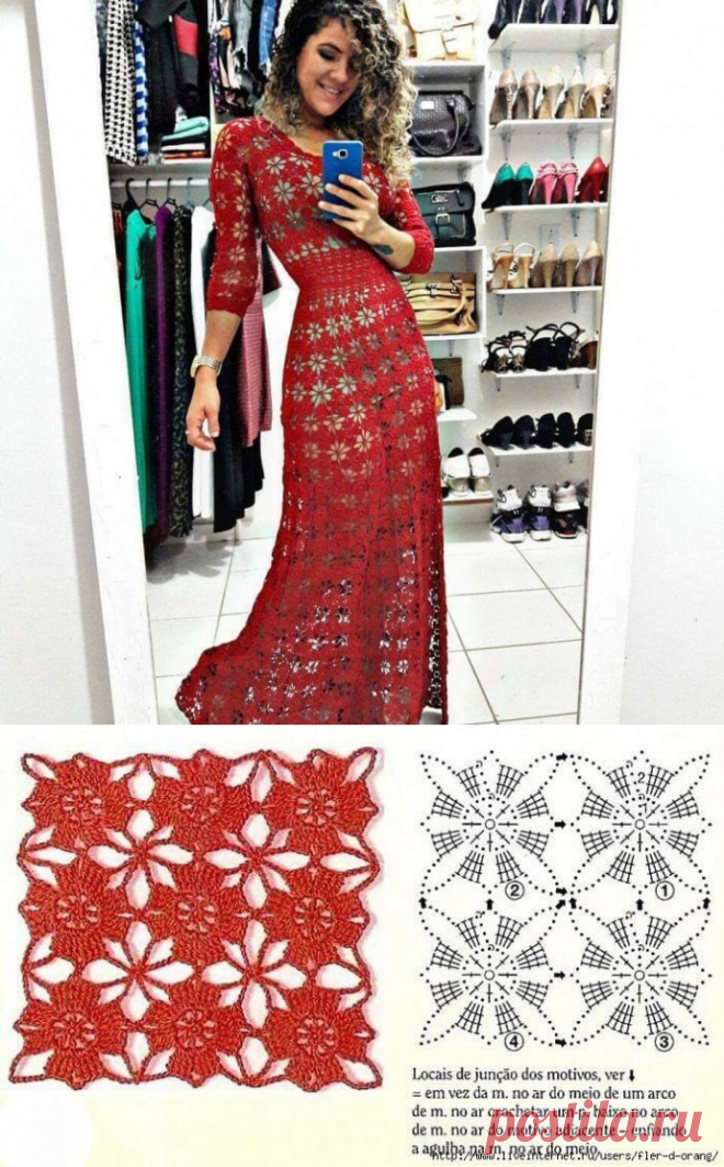 Милое платье, вязаное крючком