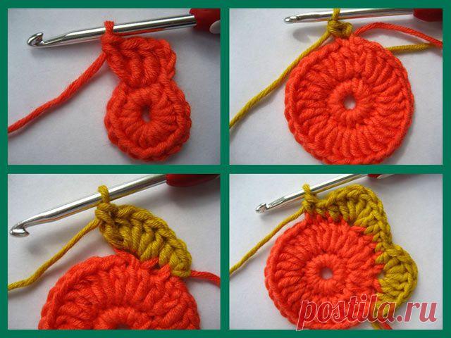 Декоративное вязание крючком в технике Цветение.