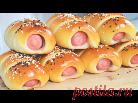 Сосиски в тесте в духовке & Готовить Легко.