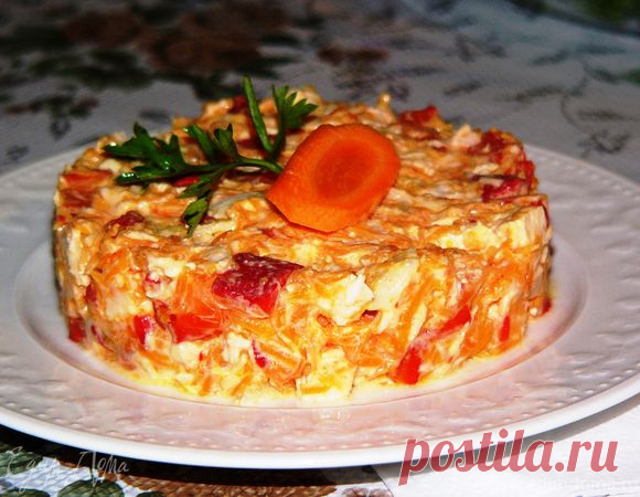 Салат из курицы с красным сладким перцем и морковью | Официальный сайт кулинарных рецептов Юлии Высоцкой