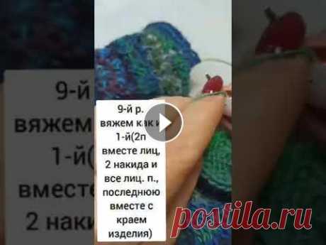 Ажурный край спицами сверху вниз Ажурный край спицами сверху вниз...