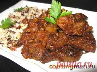 Свинина тушеная с яблоками