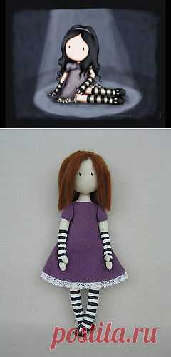 Копилка рукодельных идей и мастер-классов: МК куклы по мотивам Сюзанны Вулкотт