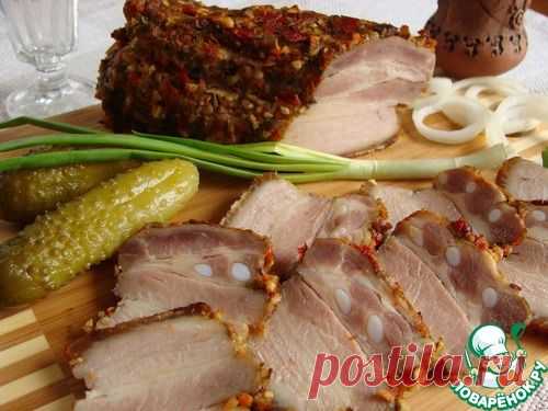 Грудинка солено-печеная - кулинарный рецепт