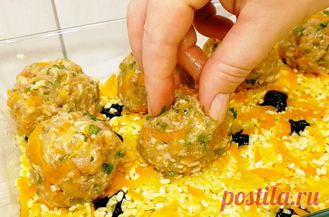 Рис с тефтелями в духовке — CookingPad
