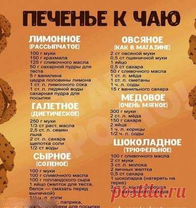 Шесть рецептов вкуснейшего печенья