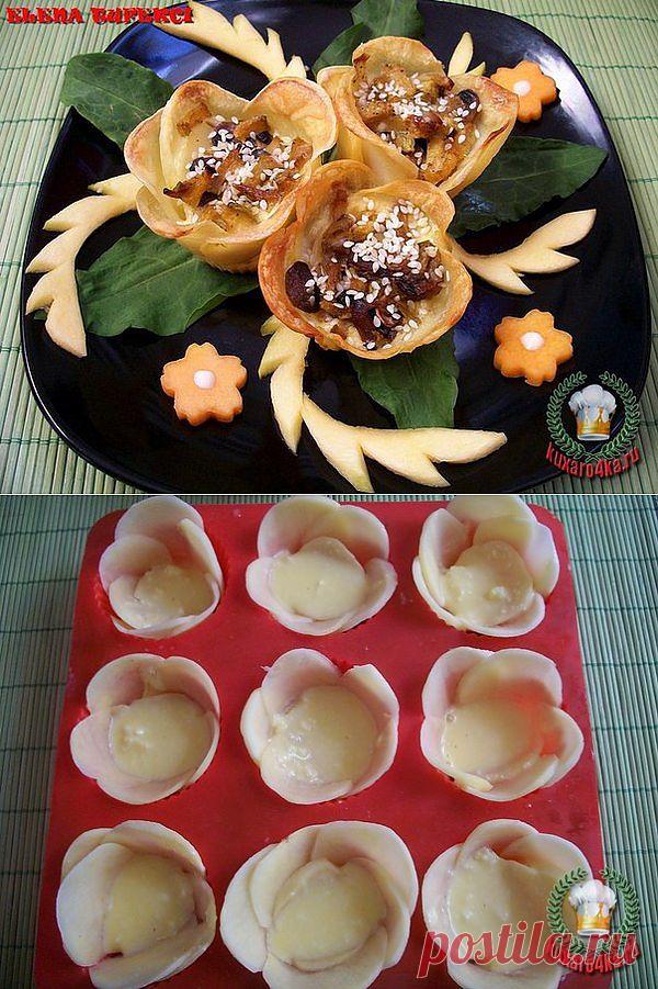 Закусочные картофельные цветы.