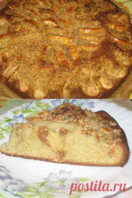 Потрясающе вкусный пирог с яблоками, сгущёнкой и орехами!