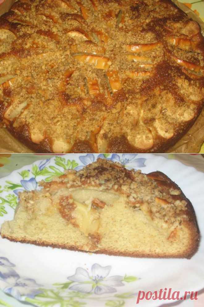 Потрясающе вкусный пирог с яблоками, сгущёнкой и орехами!