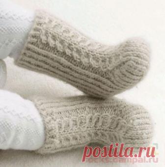 Детские носочки «Снежки» | ВЯЗАНЫЕ НОСКИ