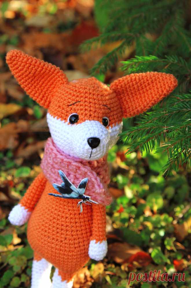 PDF Корги крючком. FREE crochet pattern; Аmigurumi animal patterns. Амигуруми схемы и описания на русском. Вязаные игрушки и поделки своими руками #amimore - собака породы Корги, пёс, собачка, щенок, пёсик.