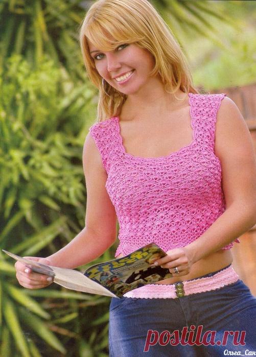 Розовый топ.