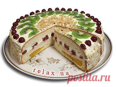 Бисквитный торт «Фруктовая радуга» » Рецепт, фото » Relax.UA