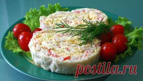 Рулет из лаваша с крабовыми палочками рецепты с фото