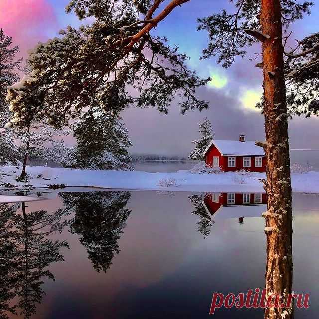 Photo shared by ВОКРУГ СВЕТА on January 15, 2021 tagging @bestemammatil7. May be an image of lake, nature, tree and sky.