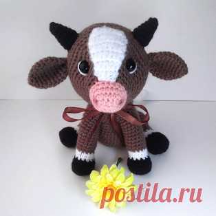 Телёнок Тишка амигуруми. Схемы и описания для вязания игрушек крючком! Бесплатный мастер-класс от Анны Новиковой по вязанию телёнка по имени Тишка. Высота вязаной крючком игрушки примерно 15 см. Для изготовления такого бы…