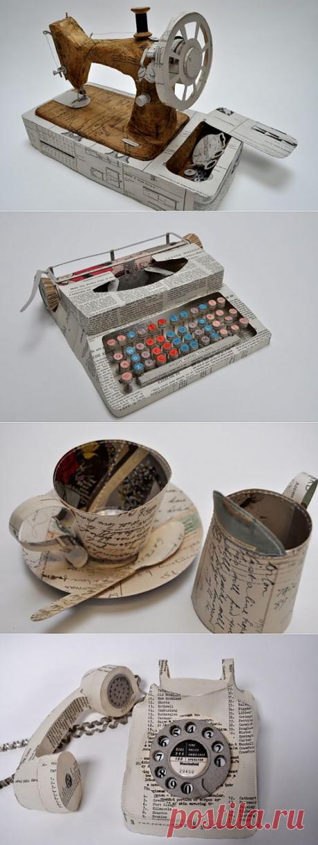 Поделки из бумаги / Арт-объекты / Модный сайт о стильной переделке одежды и интерьера