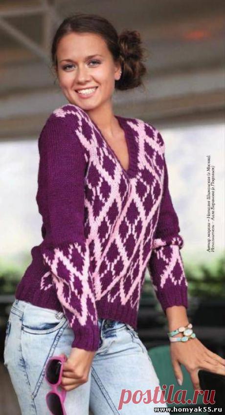 Кофты, жакеты, свитера для женщин спицами - Схемы и описания вязаных изделий | «Хомяк55.ру» сайт о вязании
