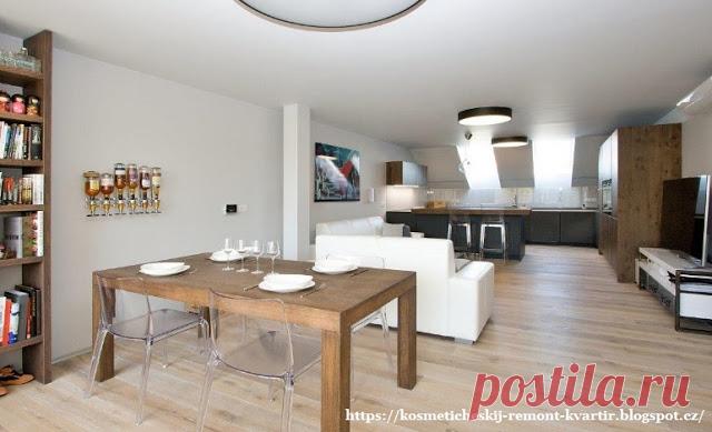 Косметический ремонт квартир: Дизайн интерьера квартиры любителя хорошей еды и качественных велосипедов