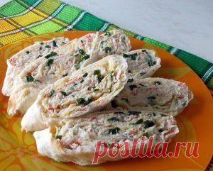 Варианты начинки для рулетов из тонкого лаваша | Простые и вкусные рецепты