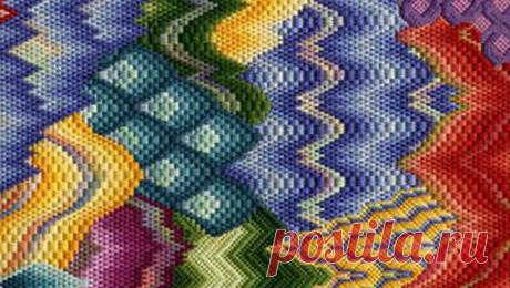 Итальянская вышивка барджелло