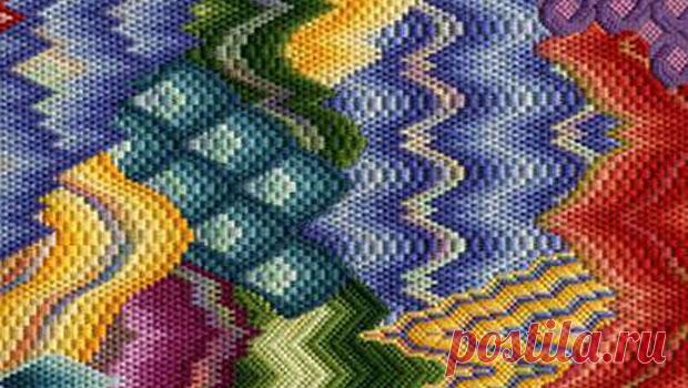 Итальянская вышивка барджелло