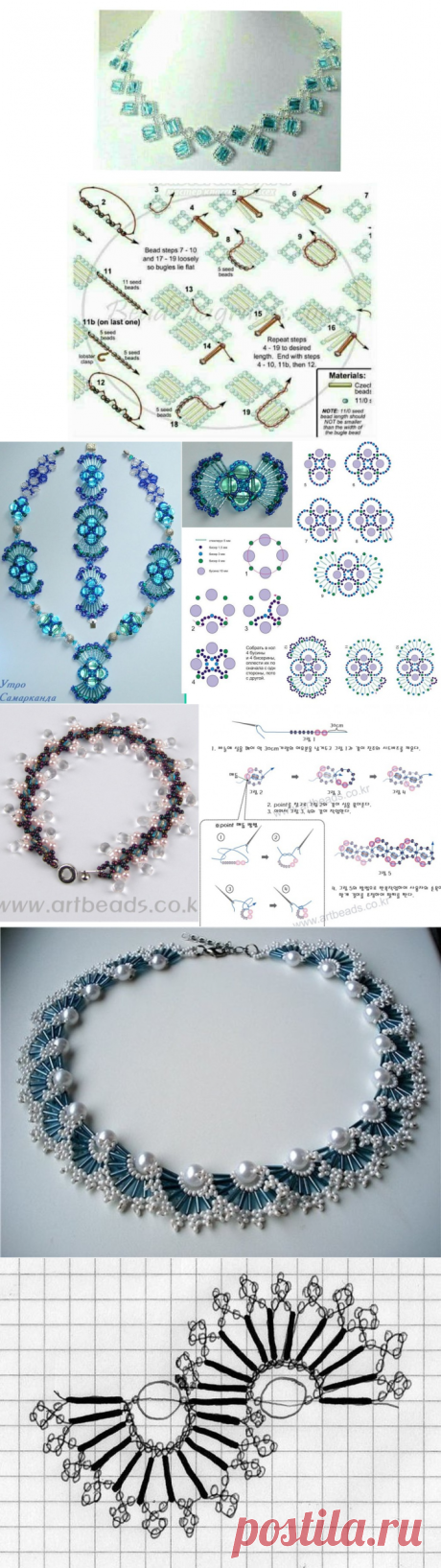 Самые красивые колье из бисера: схемы — DIYIdeas
