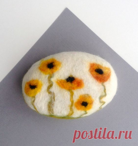 Felted Soap Orange Calendula Honey with Marigold by Engelfelt