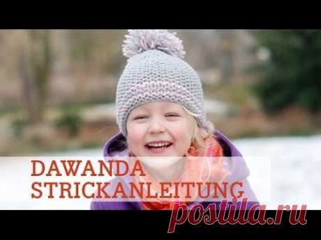 DaWanda Strickanleitung: Easymütze mit Bommel stricken