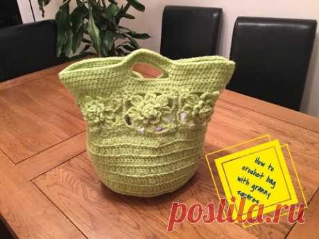 How to cochet bag with granny squares