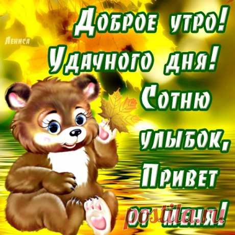 Открытка с добрым Утром мужчине  Gif картинки нежного утра милый